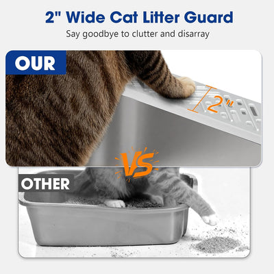 Caja arena acero inox con tapa antiadherente para gatos
