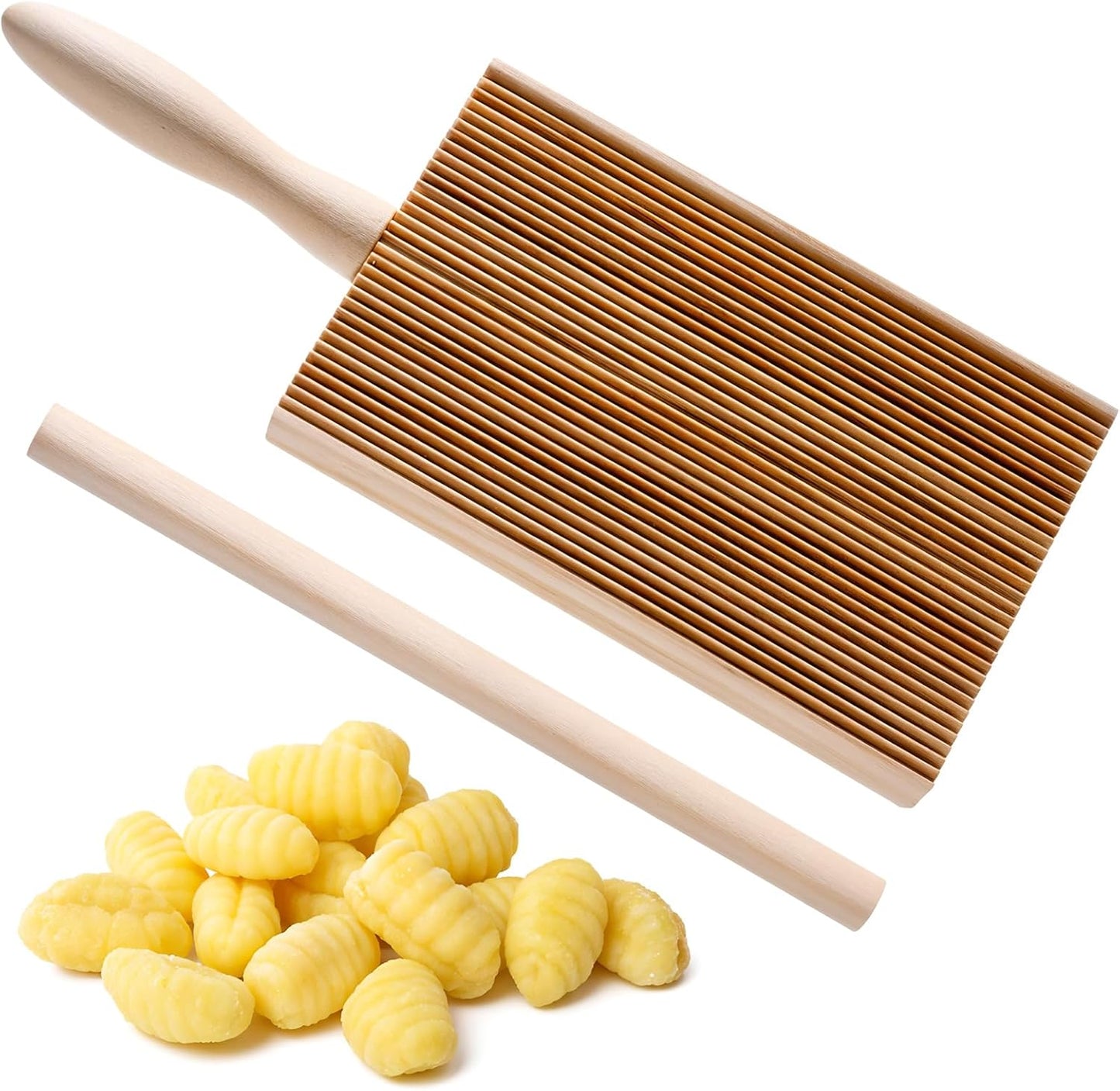 Tablas y ravioles de madera para hacer pasta casera