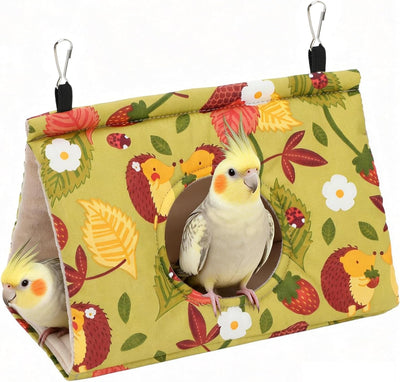 Casa nido pájaros invierno hamaca terciopelo cama mullida loros