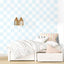 Papel contacto cuadros blanco azul autoadhesivo dormitorio
