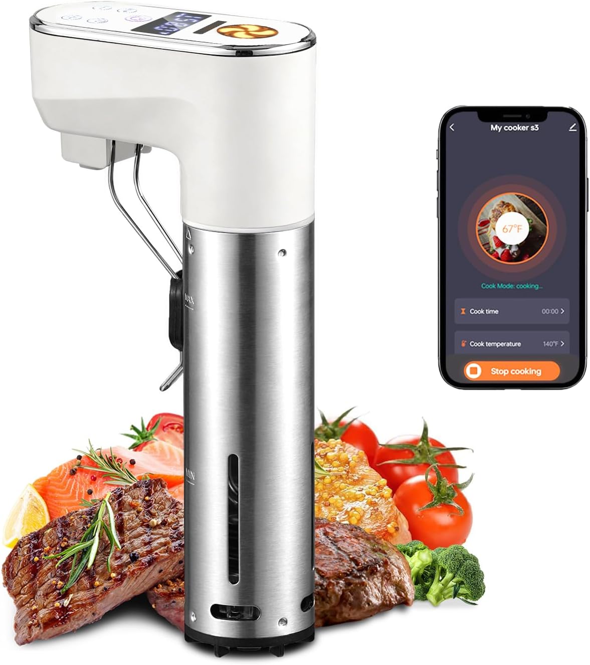 Cocina sous vide 1300W con control de temperatura y app