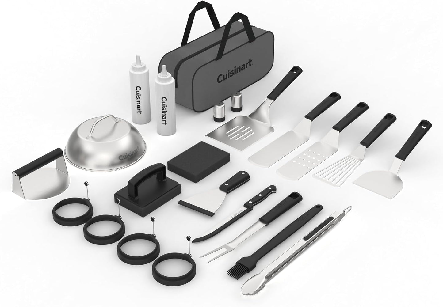 Set 24 Pzas Herramientas Parrilla Acero Inox con Bolsa