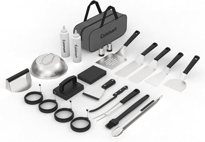 Set 24 Pzas Herramientas Parrilla Acero Inox con Bolsa