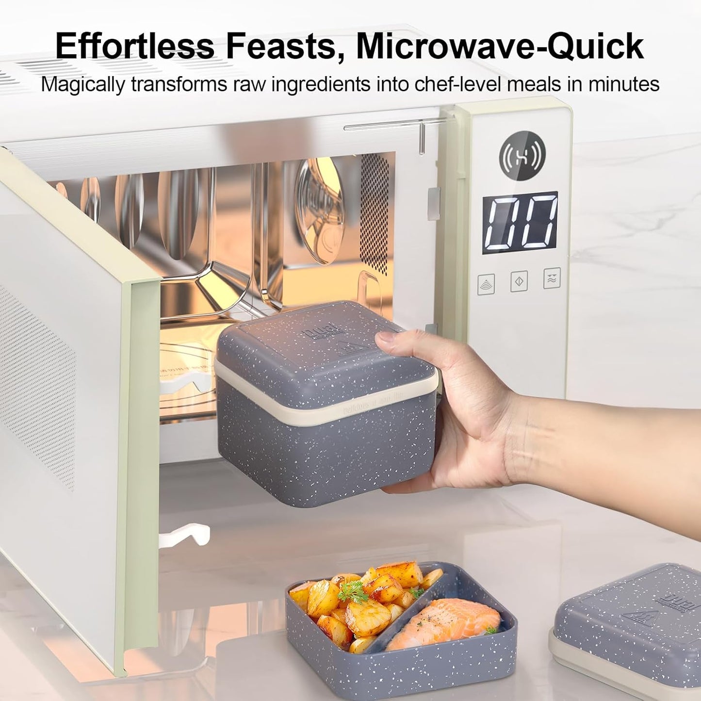 Set 7 en 1 Utensilios Microondas Aluminio Apta Lavavajillas