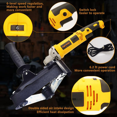 Lijadora de banda para tubos 1350W 6 velocidades profesional