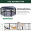 Corral metal perros 22x24pulg con cubierta