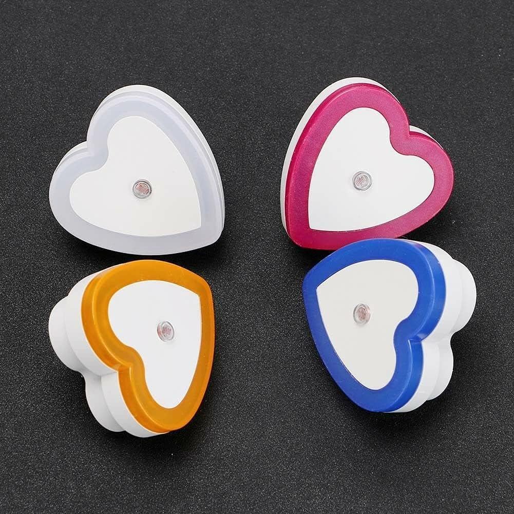 Luz Nocturna LED Corazón Sensor Automático Pared Dormitorio