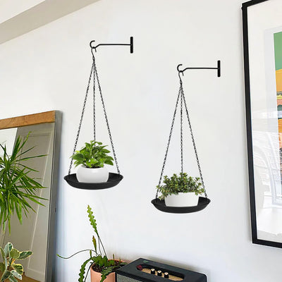 Colgador metal para plantas cesta pared techo cadena set 2