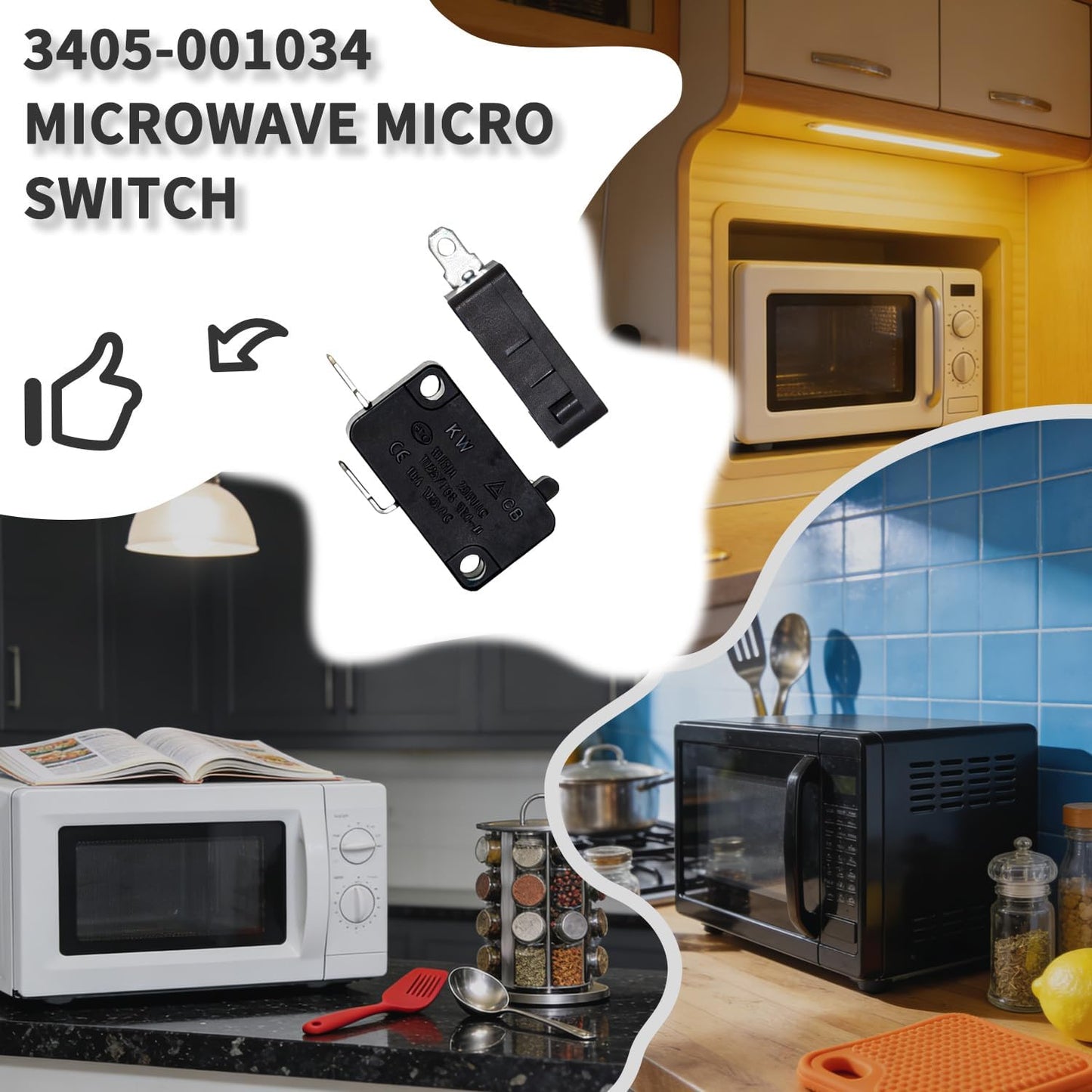 Microinterruptores microondas modelos SZM-V16-FD-62 y WB24X830