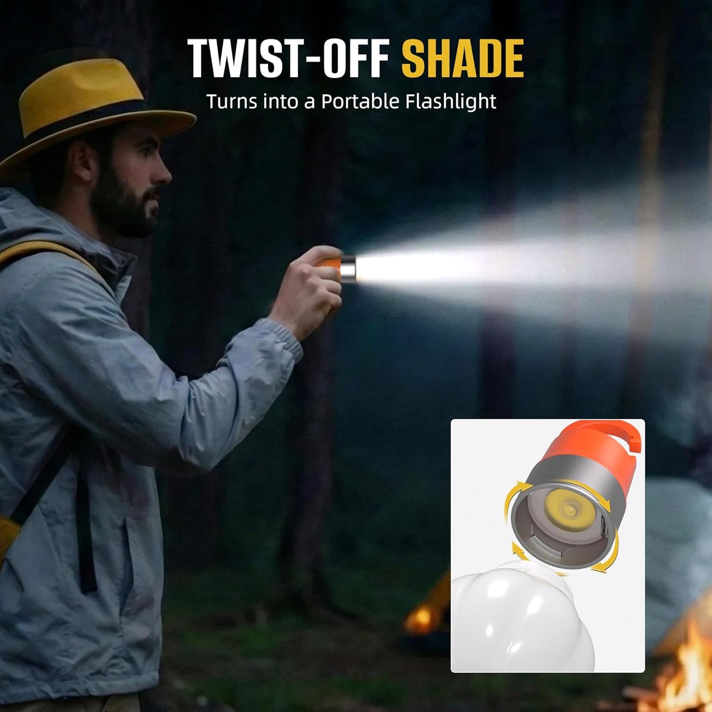 Pack 3 linternas LED recargables camping IPX5 10 modos