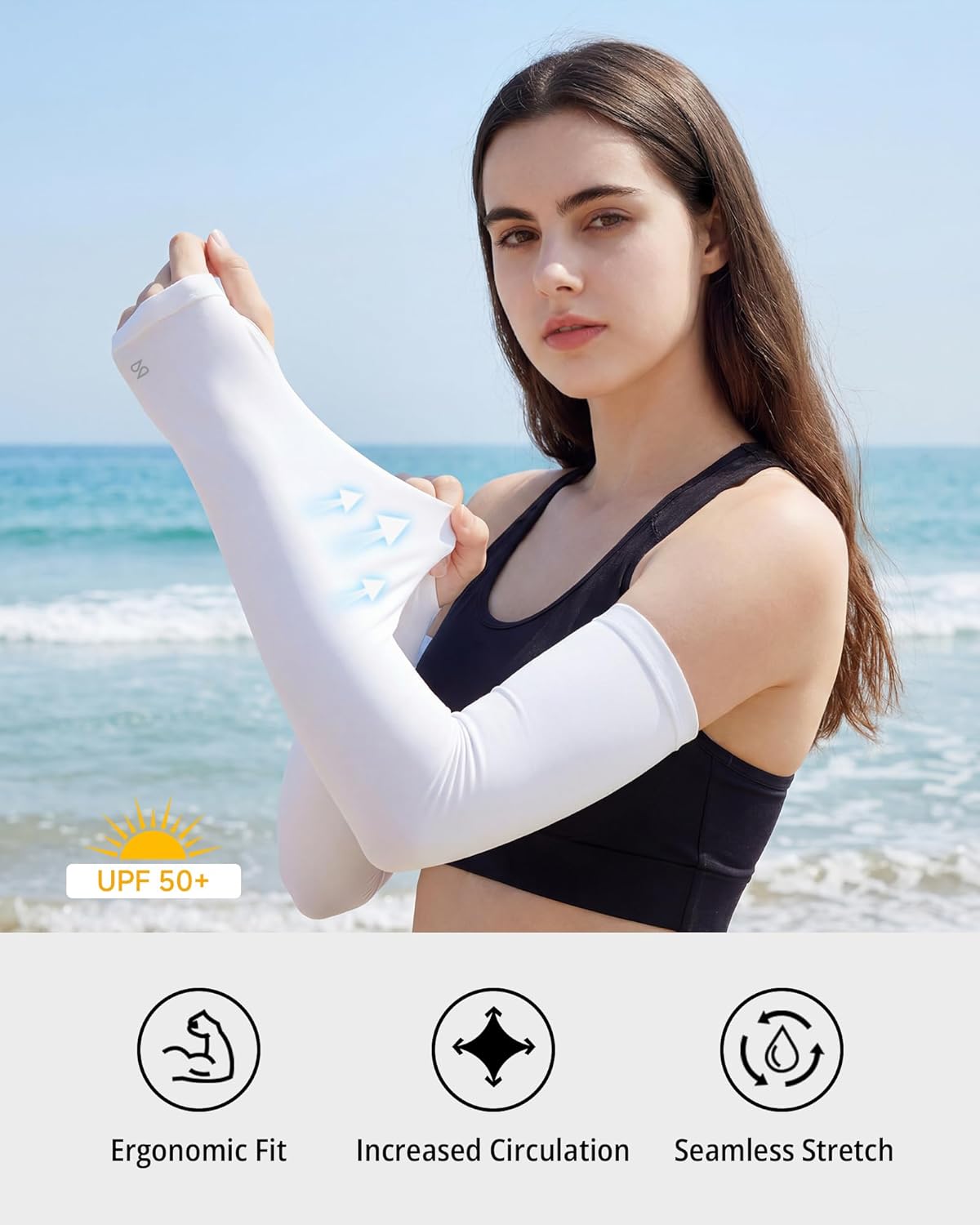 Mangas enfriamiento protección solar deporte