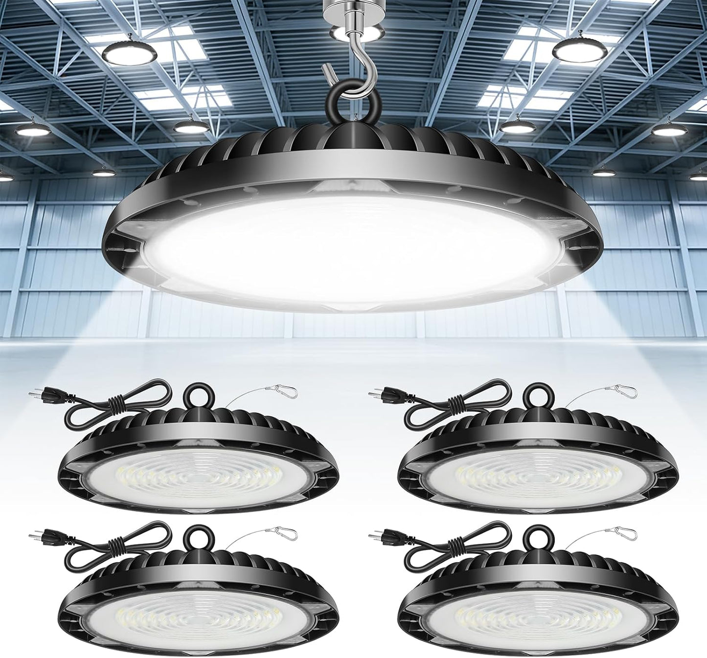 Luz LED UFO aluminio 27600LM 5000K 120V