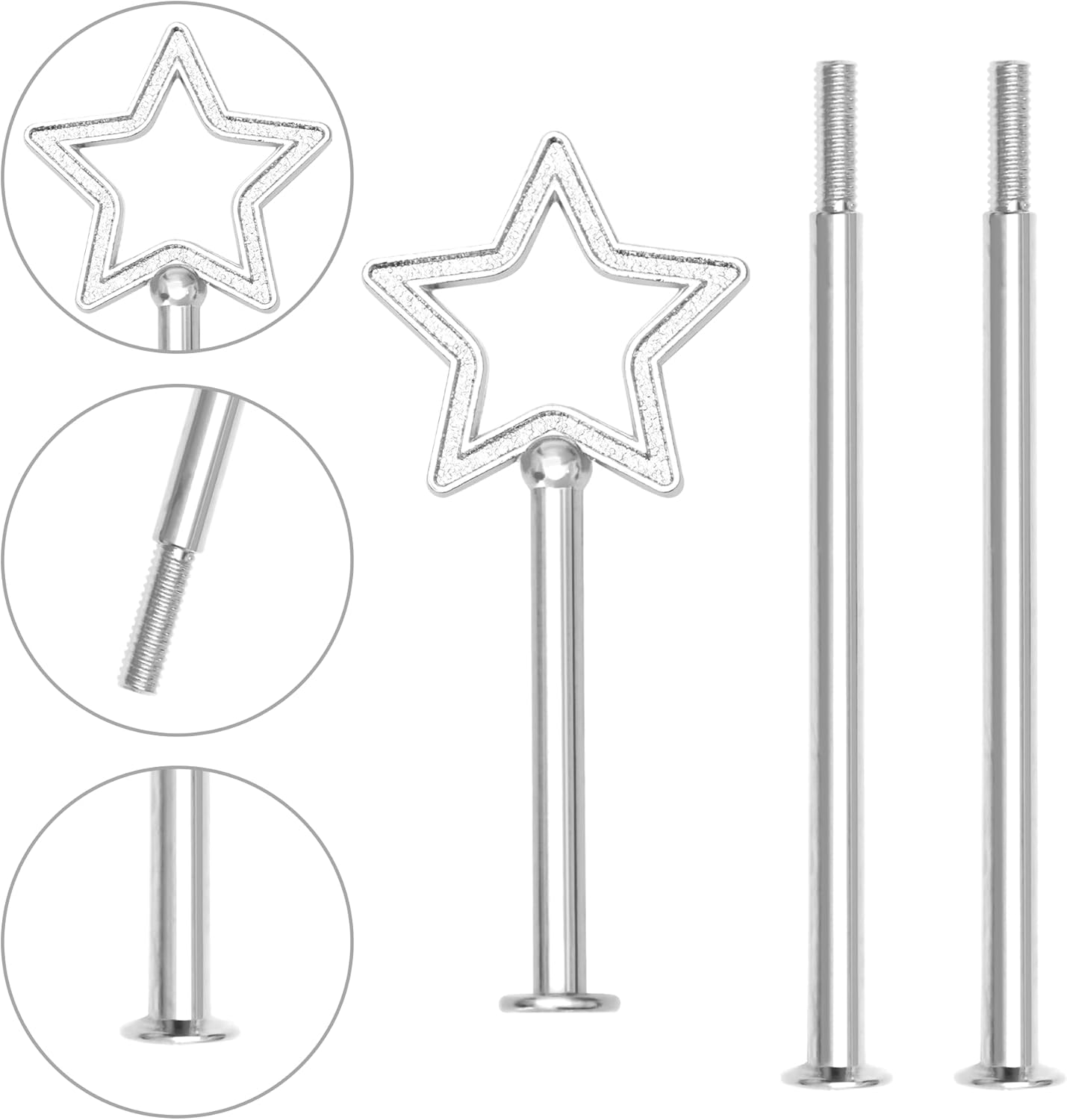 Kit de hardware para bandeja de 3 niveles con soporte de pastel de metal