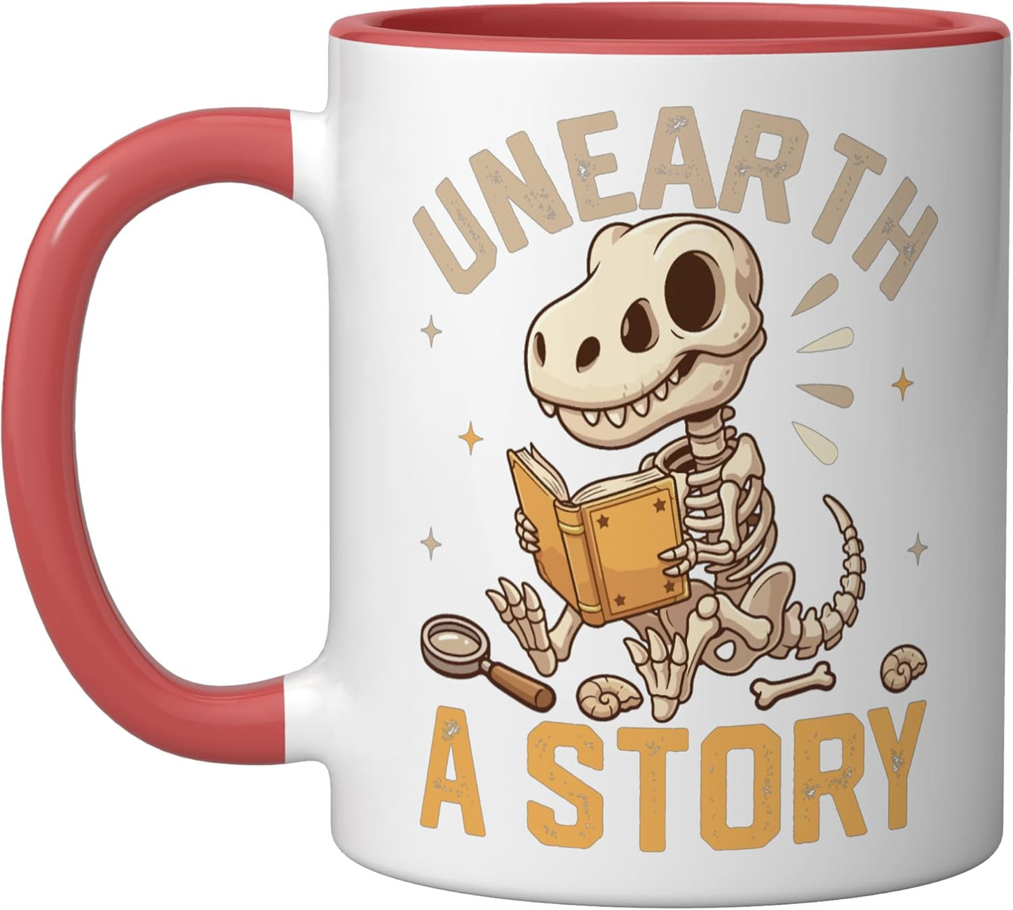 Taza Cerámica T-Rex Libro Verano Rojo/Blanco