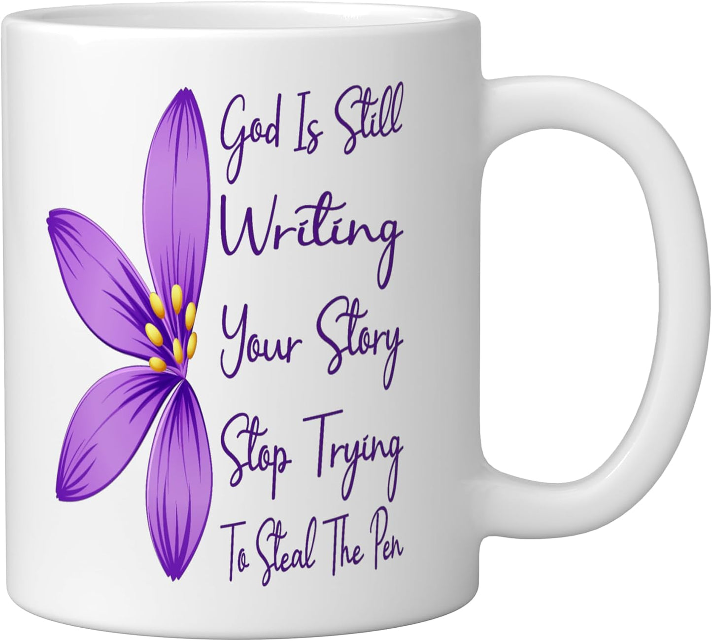 Taza Cerámica Blanca God Is Still Writing Your Story