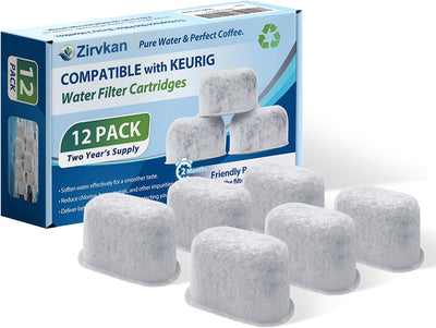 12 Filtros Carbón Comp Keurig Clásicas 2.0 y 1.0