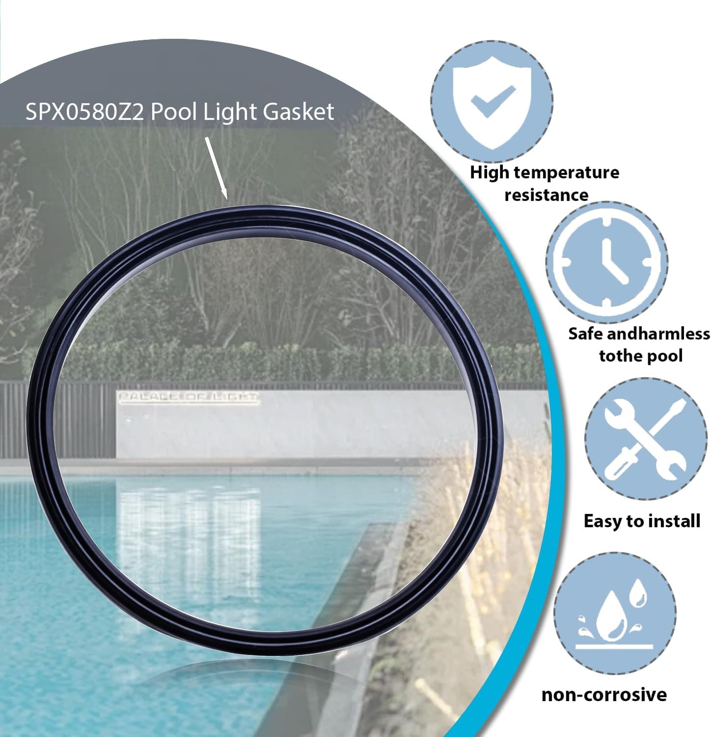 Junta lente repuesto para luces piscina SP0580 7 3/4pulg