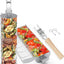 2 Cestas Parrilla con Ruedas Acero Inox 304 para Asar
