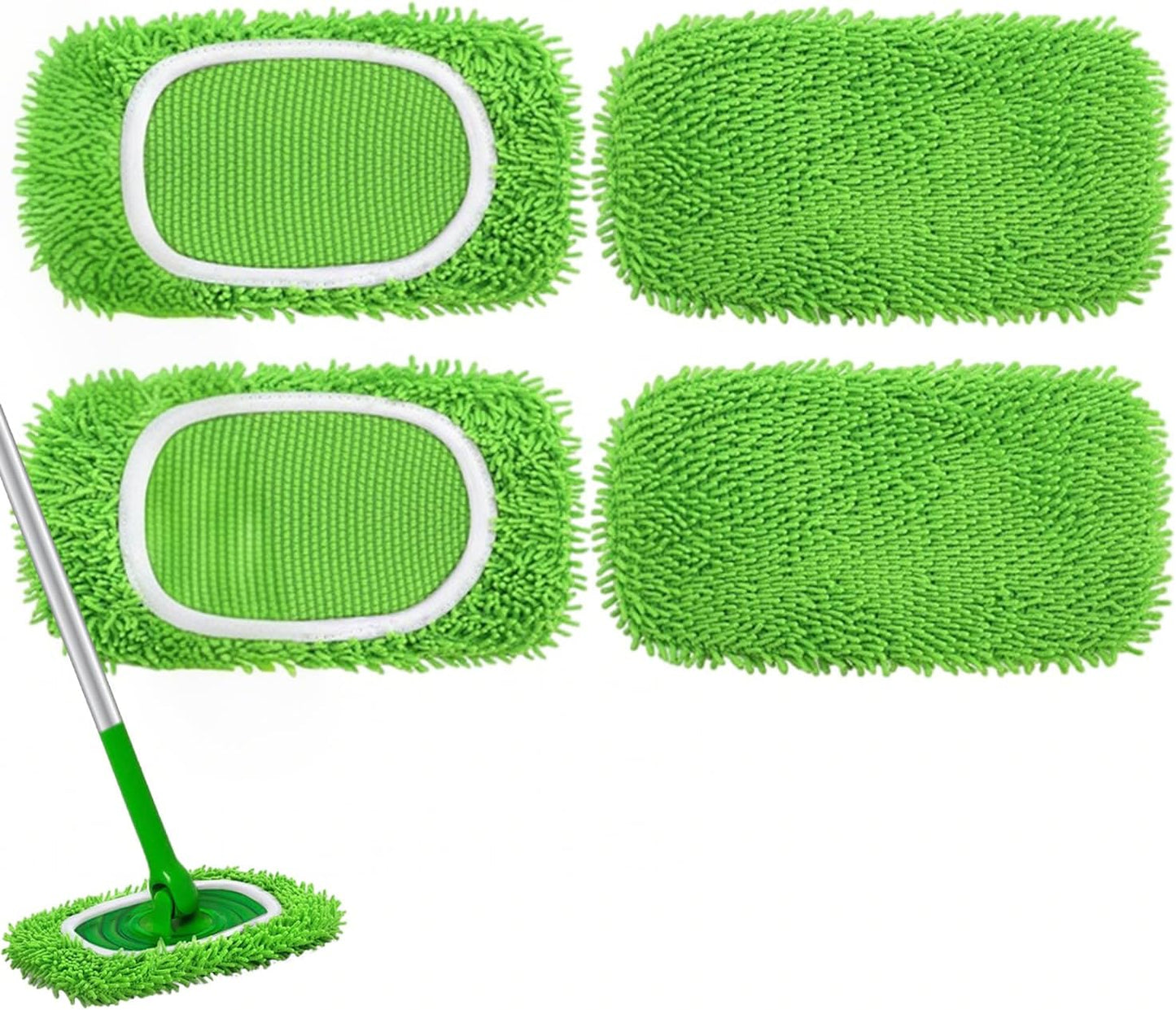 Almohadillas microfibra reutilizables comp 4 pzas verde