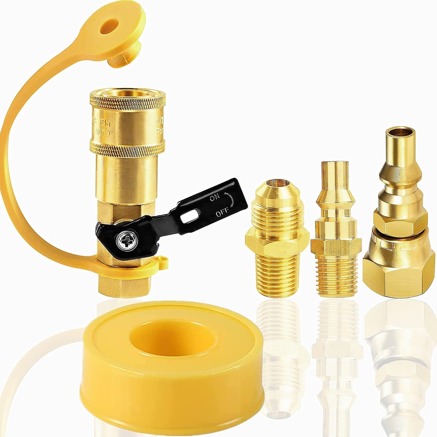 Kit adaptador propano 1/4 a 3/8 pulg conexión rápida parrilla