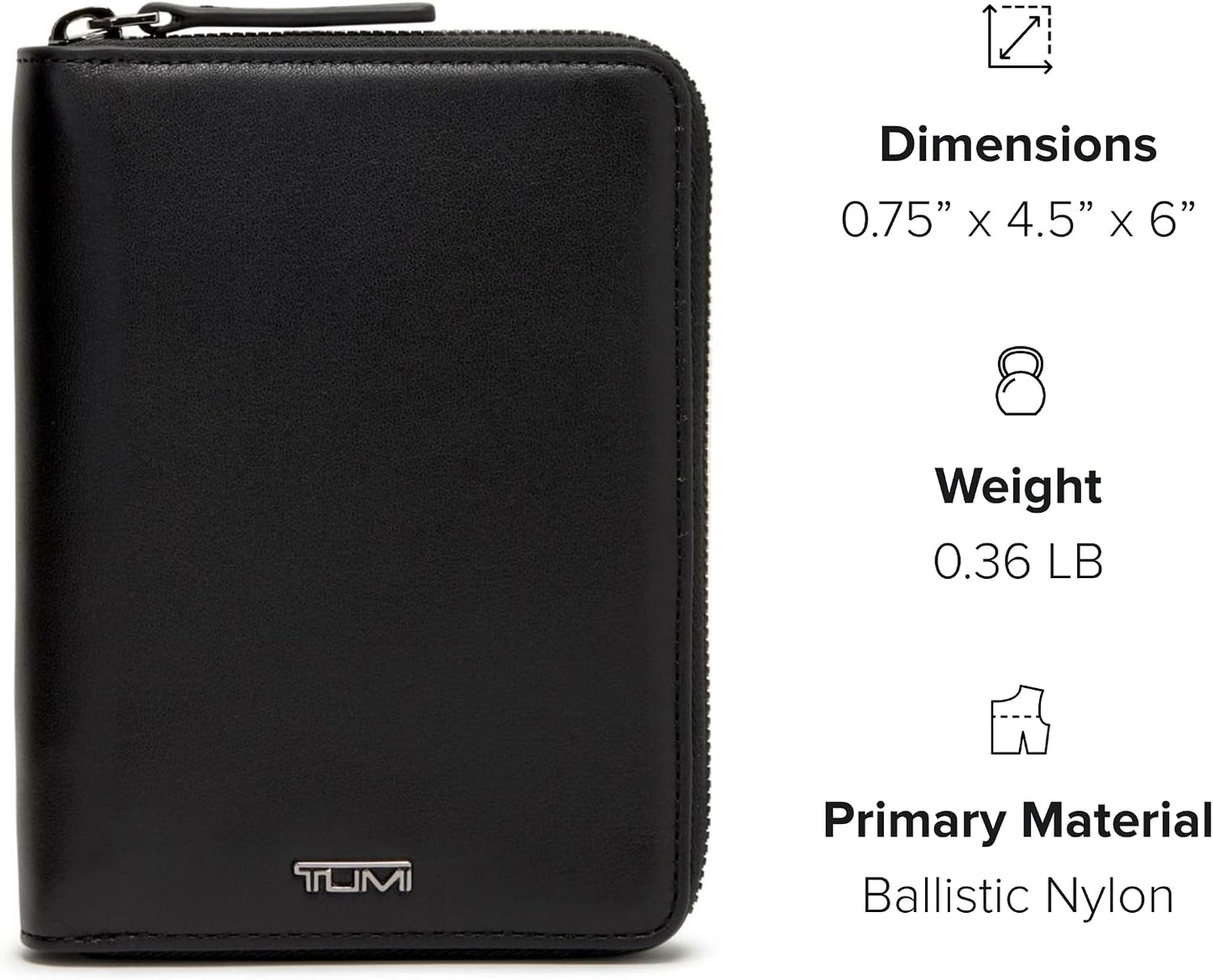 Estuche pasaporte con cremallera mujer