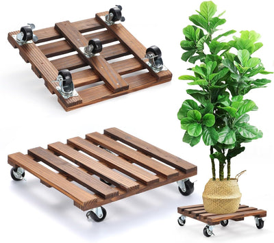 2 Soportes Plantas 12pulg Madera Resistente 264lbs