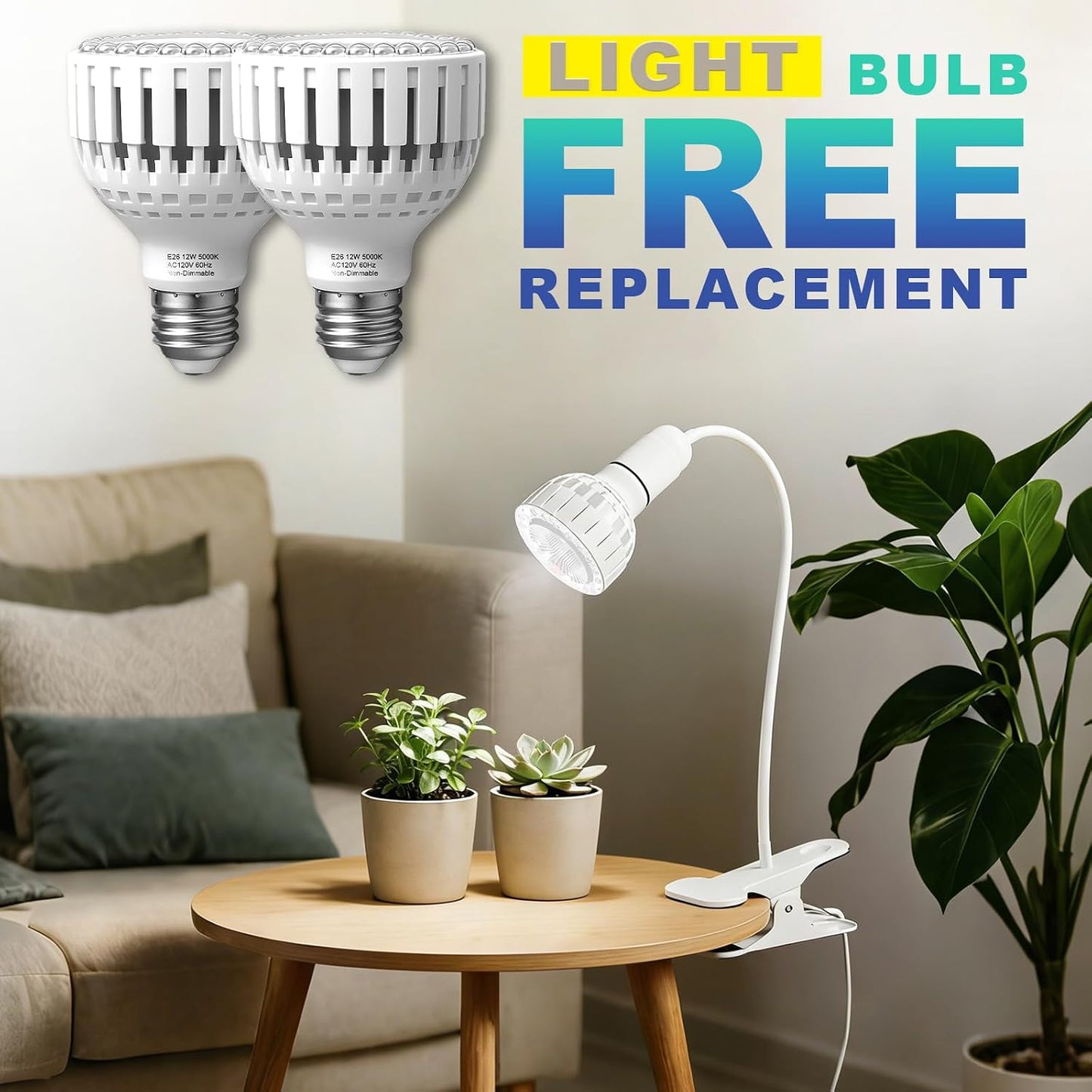 Luz LED crecimiento 5000K espectro completo para plantas
