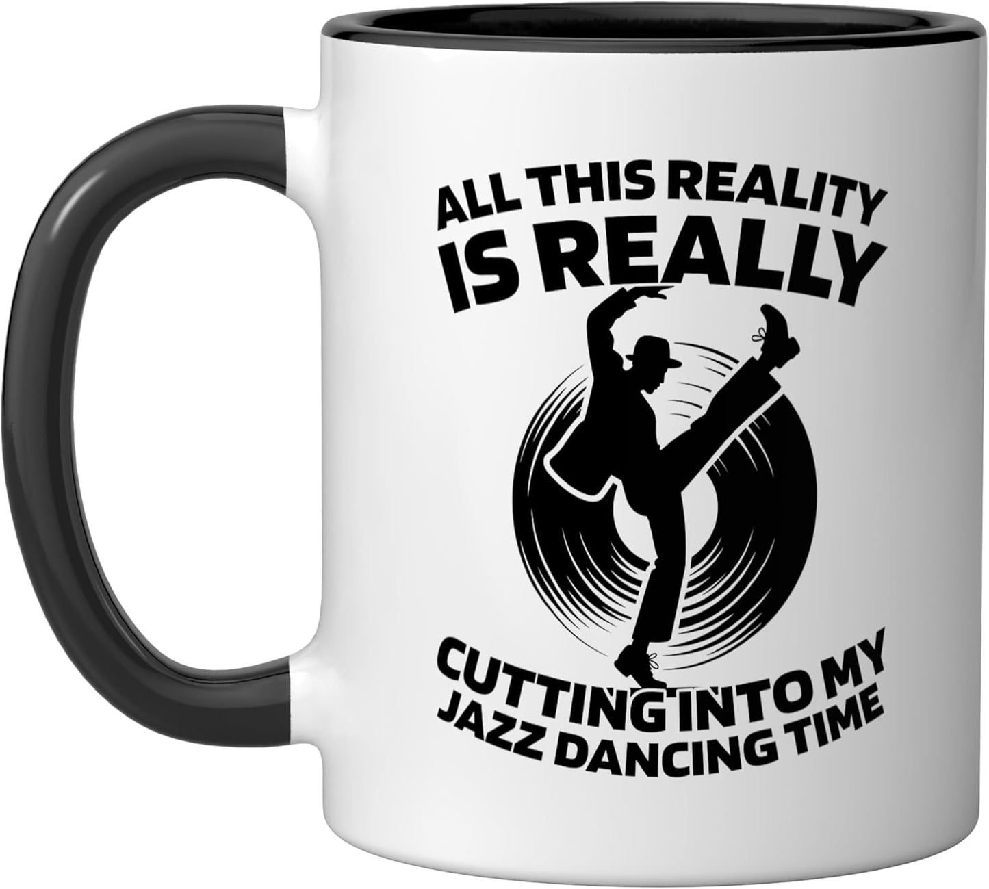 Taza Cerámica Jazz Danza Negro/Blanco