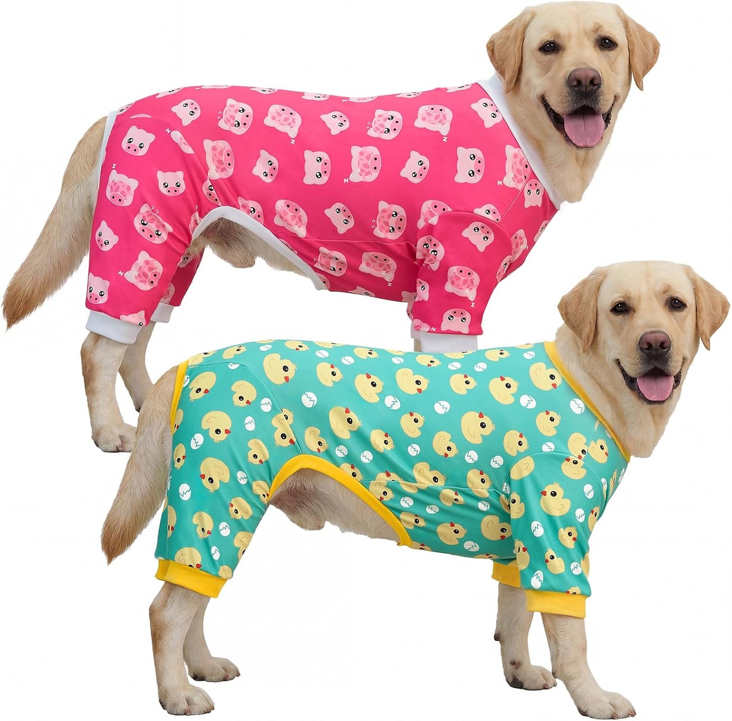 Pijama perros mediano grande elástico 4XL estampado pato