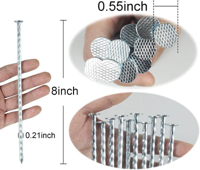 Estacas paisaje espiral galvanizadas 8pulg metal sólido