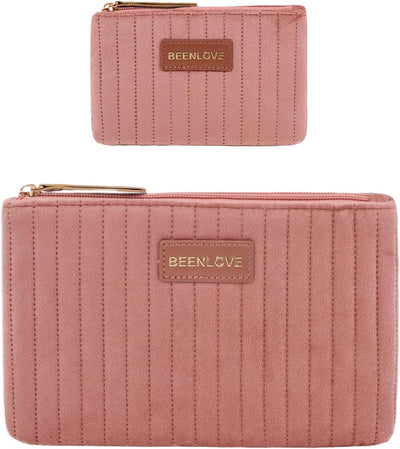 Bolsa terciopelo maquillaje 2 pzas organizador viaje