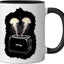 Taza cerámica Jellyfish saliendo del tostador negro/blanco