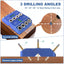 Kit guía taladro angular metálica plantilla HSS 4 tamaños
