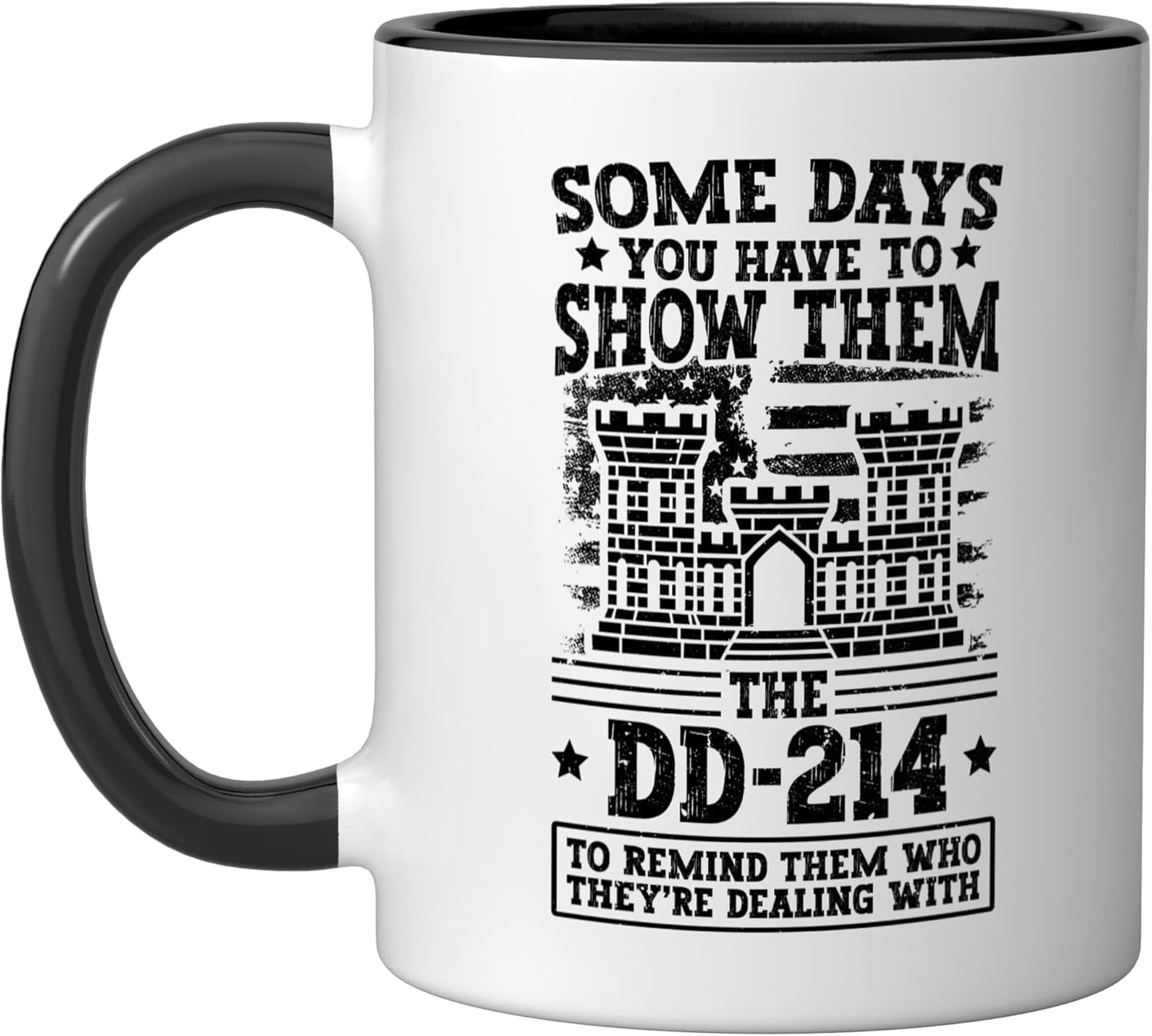 Taza cerámica Combat Engineer Sapper Saps negra/blanca