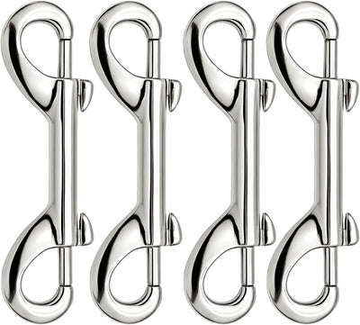 Ganchos doble extremo metal para llaveros y perros set 4