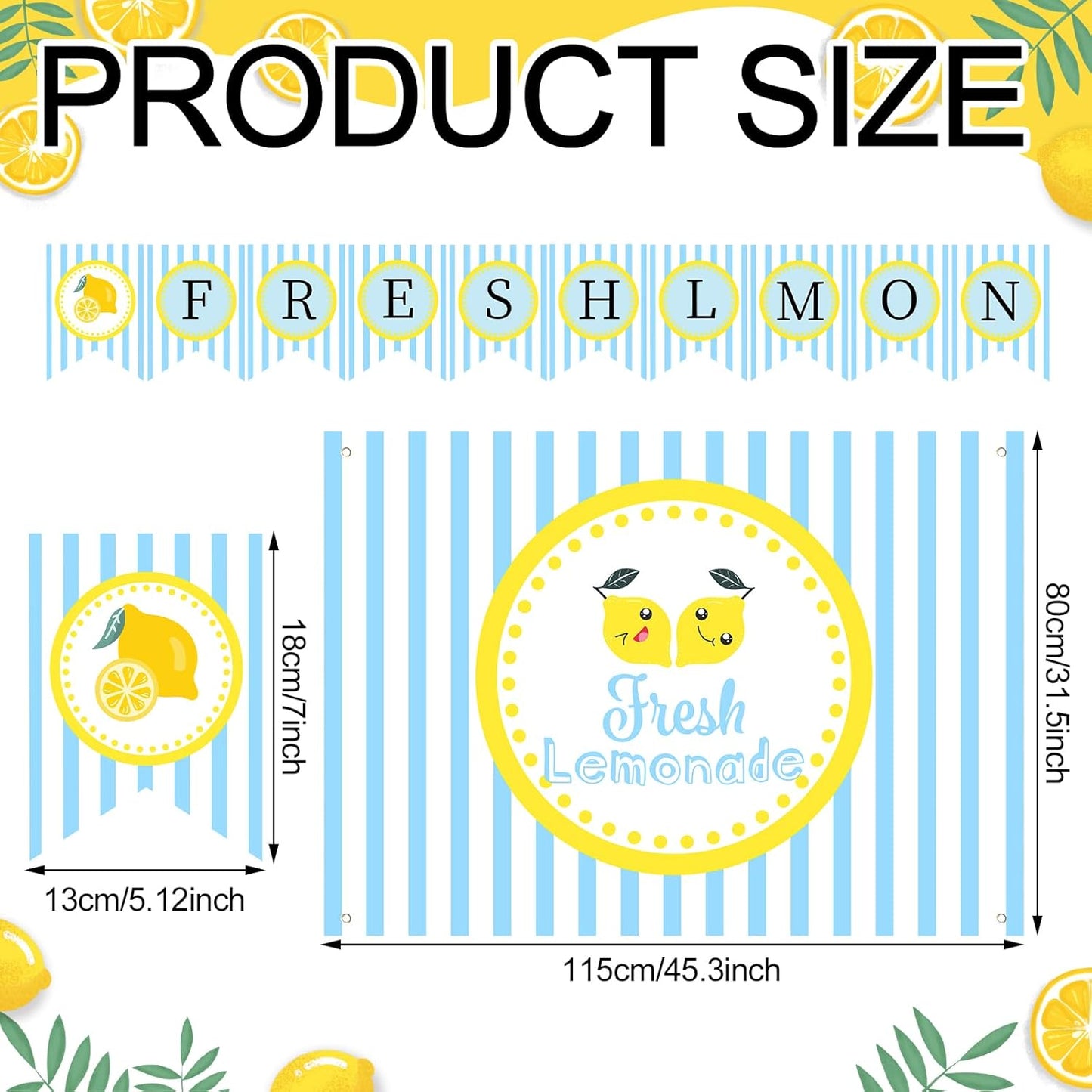 Kit decoración soporte limonada 43 piezas 45 x 31 pulgadas