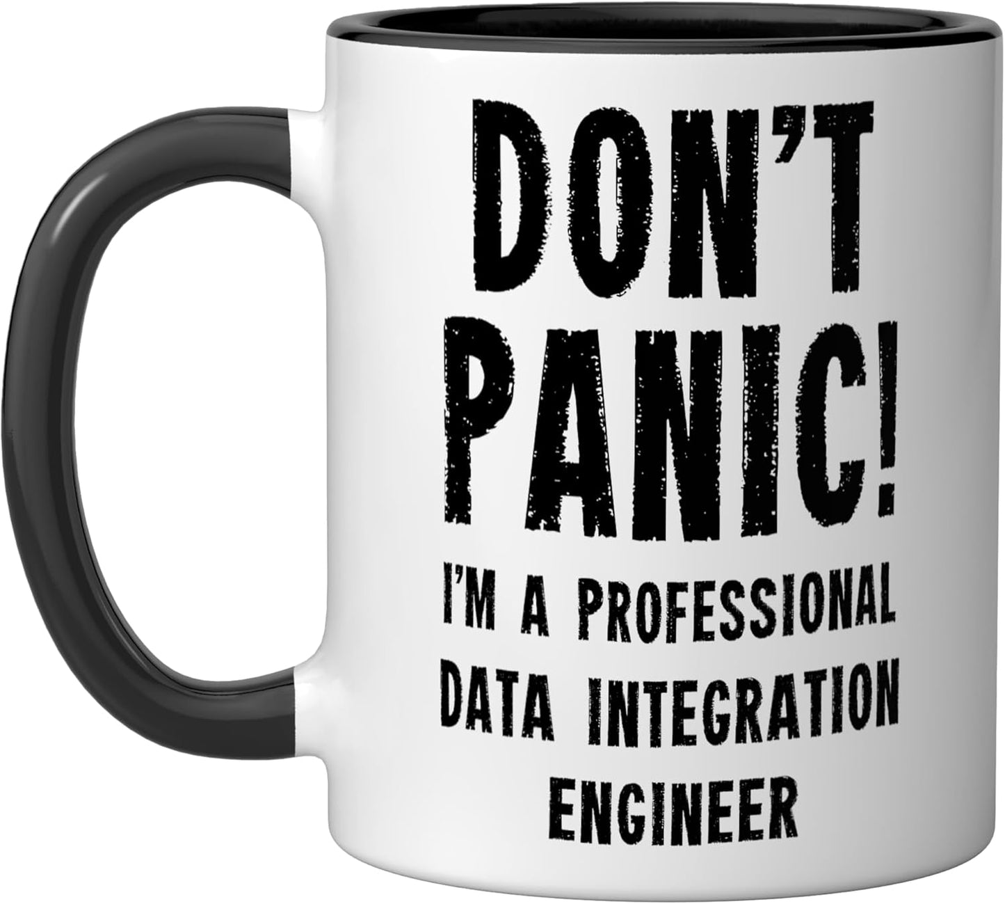 Taza Cerámica Ingeniero Integración Negro/Blanco