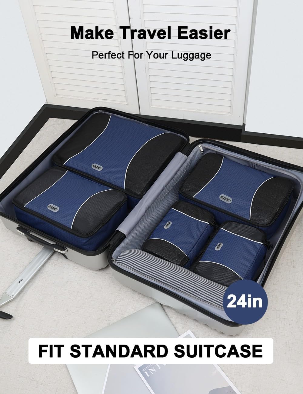 Organizador viaje 5 pzas 1grande 2mediano 2pequeño