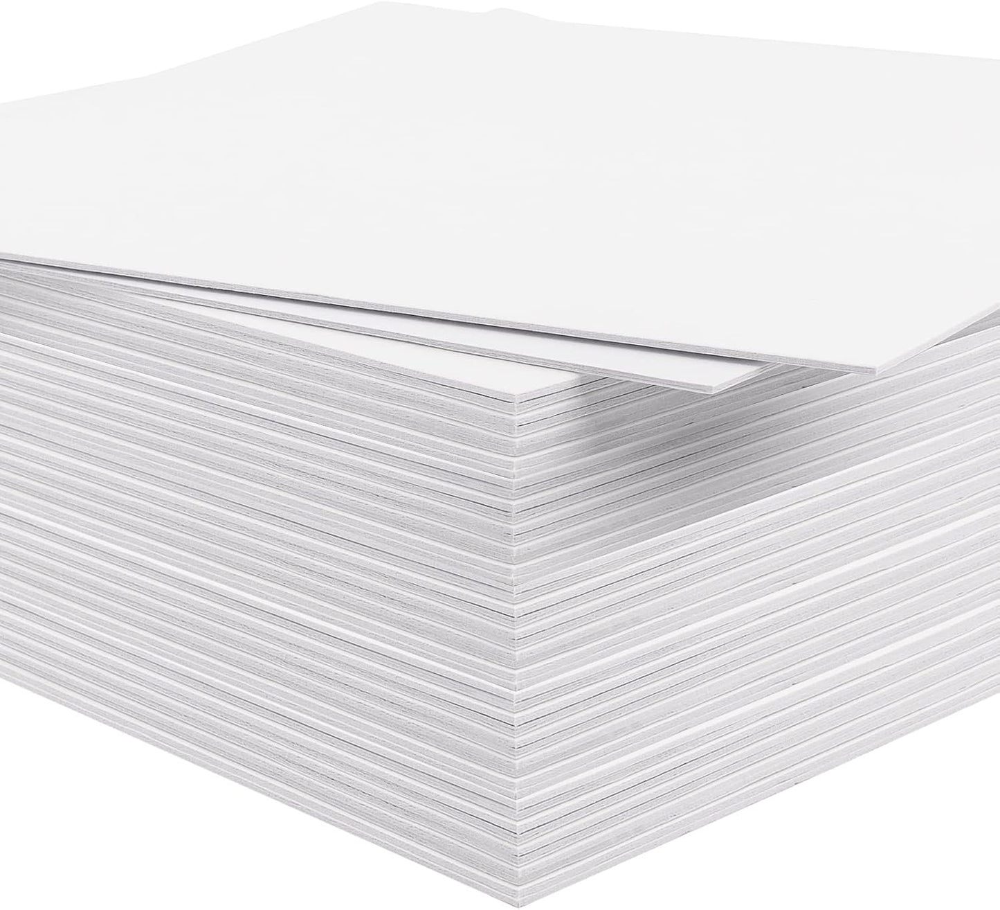 Paquete 50 tableros respaldo blanco 6x8pulg 4 capas