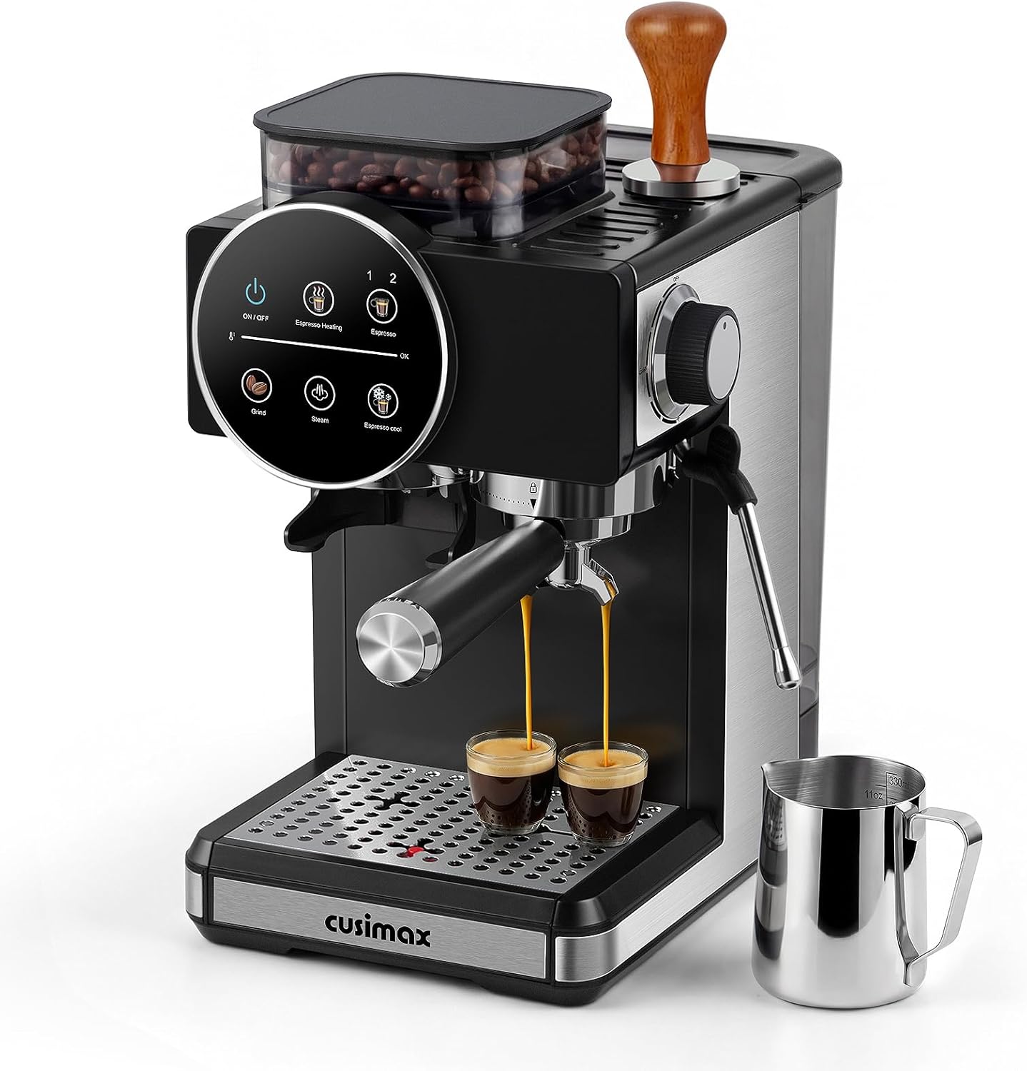 Máquina café expreso con molinillo 20 bares espumador leche