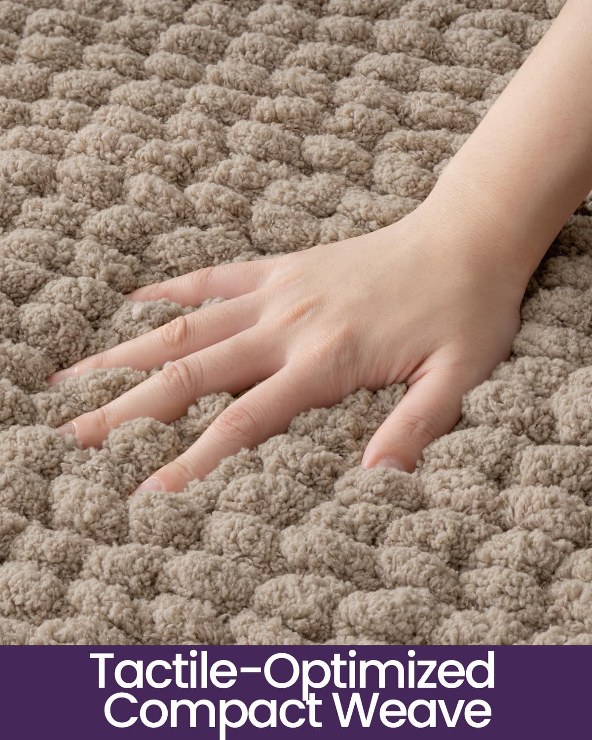 Alfombras baño 24x36pulg antideslizantes absorbentes beige