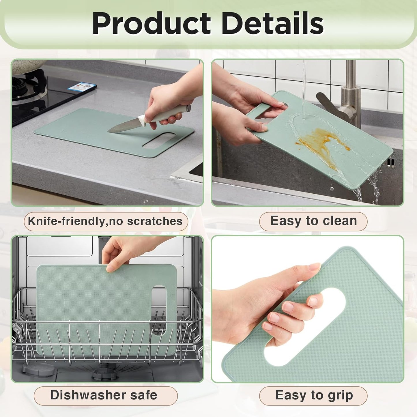 Tablas de cortar pequeñas y flexibles para cocina