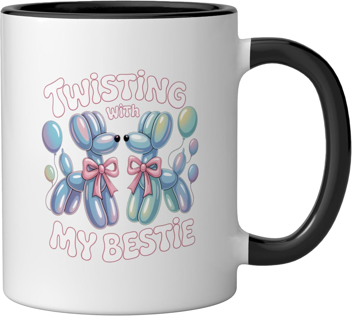 Taza Cerámica para Arte de Globos Negro/Blanco