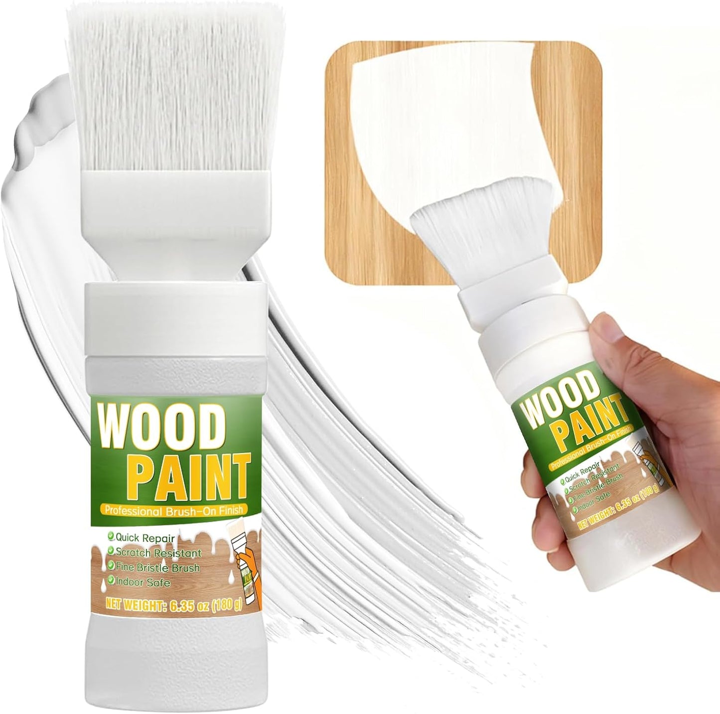 Pintura blanca para madera y metal todo en uno 6.35oz