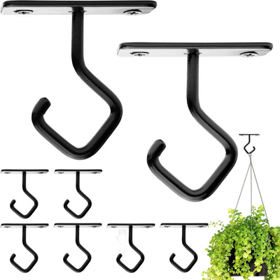 Ganchos hierro para plantas colgantes interiores set 8 2.5pulg