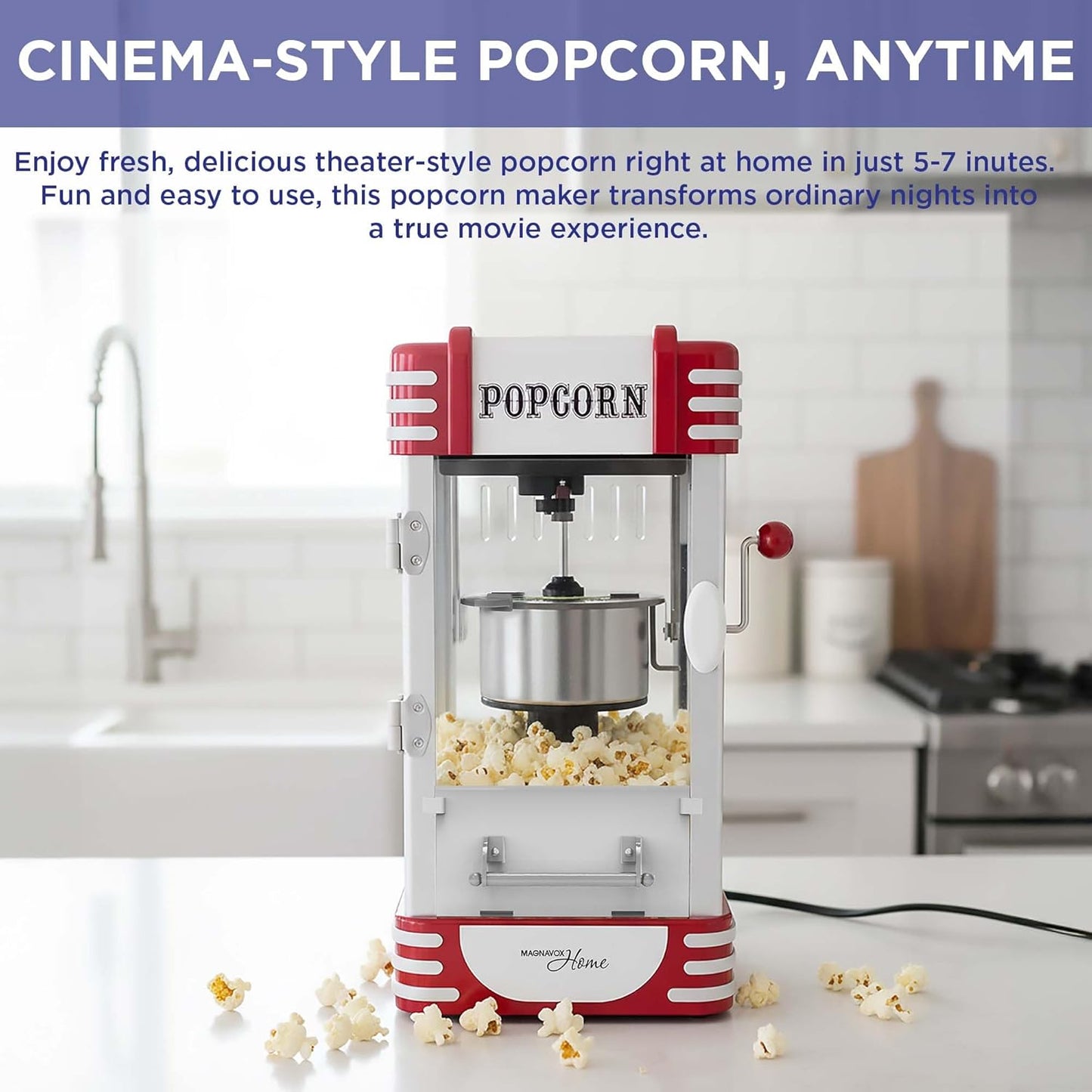 Máquina palomitas estilo cine con cuchara 2.5oz rojo