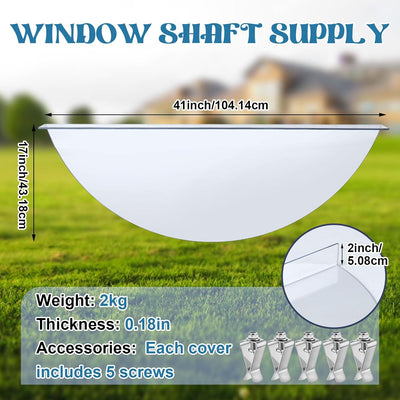 Cubierta ventana sótano 41x17pulg poliester UV resistente