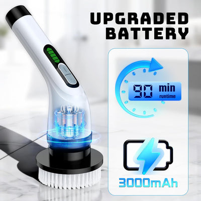Limpiador eléctrico 2 velocidades IPX7 7 cabezales baño cocina