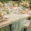 Camino de mesa de flores verdes 9.8 pies tela tul decoracion bodas fiestas