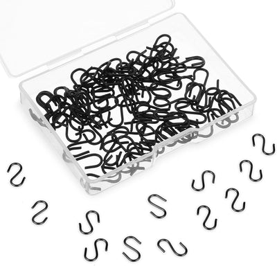 100 Ganchos Acero Inox Mini Negro para Joyas y Manualidades